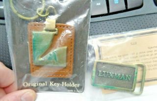 Luxman Audio Vintage Keychain & Belt Buckle 1980 