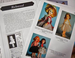 9p History Article & Color ID Pics - VTG Richwood Sandra Sue Dolls 2