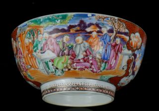 LARGE Antique Chinese Famille Rose Porcelain Punch Bowl QIANLONG 18th C QING 2