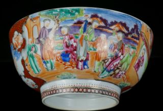 LARGE Antique Chinese Famille Rose Porcelain Punch Bowl QIANLONG 18th C QING 4