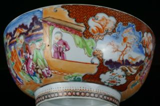 LARGE Antique Chinese Famille Rose Porcelain Punch Bowl QIANLONG 18th C QING 5
