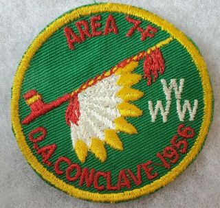 Vintage Boy Scouts Oa Conclave Area 7f 1956 Bsa Patch Badge