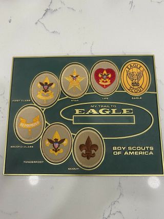 Vintage Bsa Boy Scouts Of America My Trail To Eagle Scout Plaque Rare