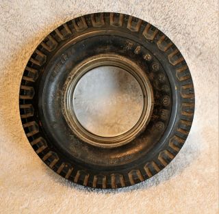 Vintage Firestone Tire Ashtray With Glass Insert - Transport 100