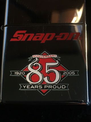 Rare Snap On 85 Year Anniversary Collectable Chrome High Polish Zippo Lighter