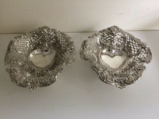 Fabulous Antique Tiffany & Co.  Sterling Silver Bon Bon Dishes 326 Grams