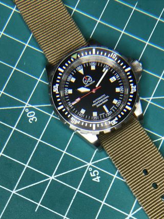 O&w Gsar Milsub Inspired Custom Modified Automatic Dive Watch Swiss Movement