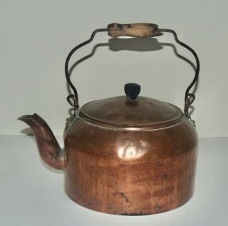 Vintage Antique Rustic Copper Tea Kettle
