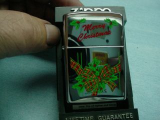 Vintage Zippo Lighter Unfired Merry Christmas