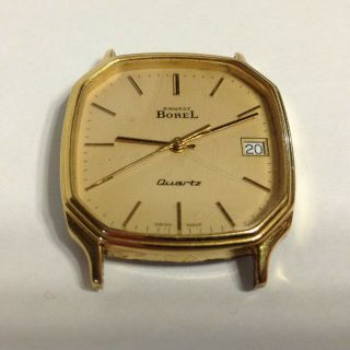 Ernest Borel Swiss Quartz Date Watch Missing Crown And Band Battery