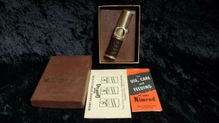 Vtg 1940s Nimrod Executive Petrol Pipe Lighter,  Made In U.  S.  A