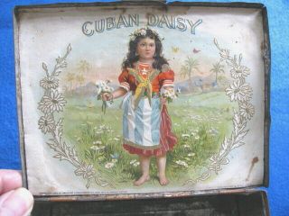 Vintage Cuban Daisy,  Hinged Lid Tobacco Tin/can,  1898 Logo