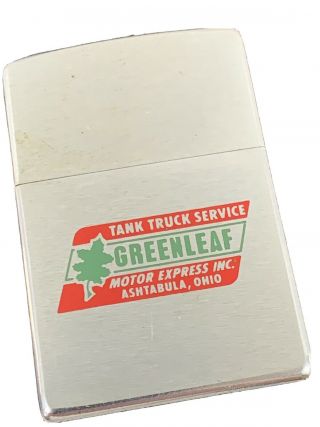 1977 Zippo Lighter - Greenleaf Tank Truck Service Ashtabula,  Ohio