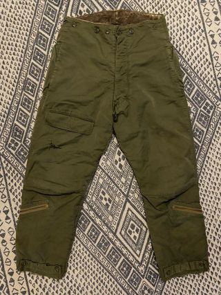 Vintage Ww2 Us Military Issue Type A - 10 Pilot Flying Cold Weather Pants 32x29