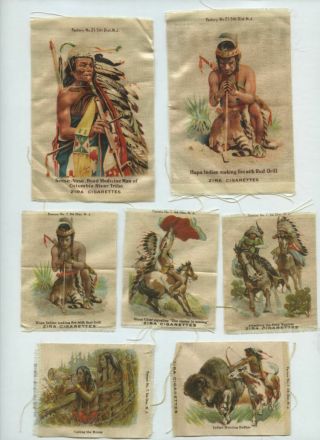 7 Zira Cigarette Silks Native American Indian