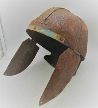 Circa 900 - 1100 Ad Viking Era Nordic Iron Warriors Battle Helmet