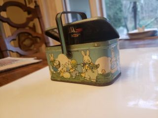 Vintage Tin Lithograph Peter Rabbit Easter Basket