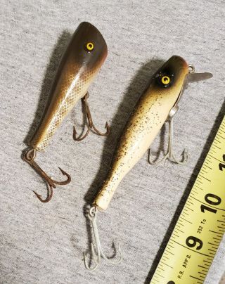 2 Old Wooden Paw Paw Bait Co.  Fishing Lures 2
