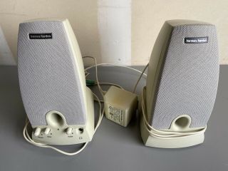 Vintage Harman/kardon Hk 195 Multimedia Speakers Computer Audio Speakers Hk195