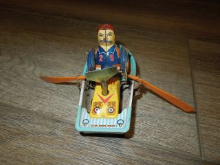 Tin Wind Up Toy Vintage Antique Made in China MS 424 Row Boat 25 Collectible 2