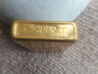 Vintage ZIPPO brass lighter,  Marlboro cowboy,  bucking bronco D - ZIPPO - X 3