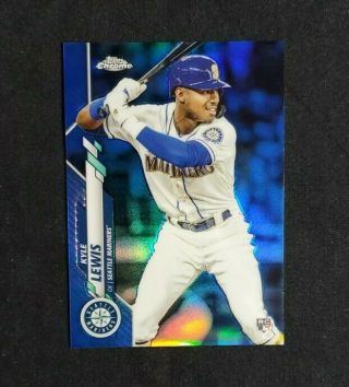 Mariners Kyle Lewis 2020 Topps Chrome Blue Refractor Rc Rookie /150
