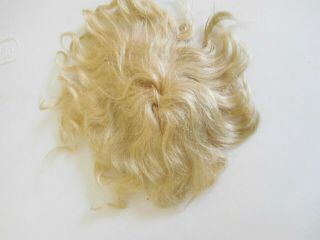 Antique Platinum Blonde Mohair Doll Wig Size 9 - 10