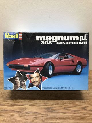 Revell - 1982 Magnum Pi 308 Gts Ferrari Car Model,  1/24,  7378,  Vintage,  Read Descrip