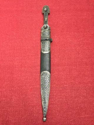 antique russian caucasian silver 84 dagger kinjal kindjal sword shamshir sword 2