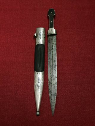 antique russian caucasian silver 84 dagger kinjal kindjal sword shamshir sword 6