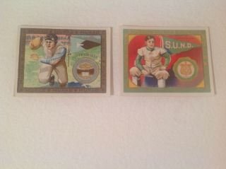 2) T51 1910 Murad College Series Football Cards 100,  Years Old,  Vintage,  Antique