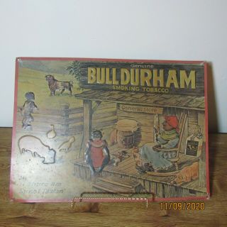 Vintage Bull Durham Smoking Tobacco Tin Sign 12x17 3