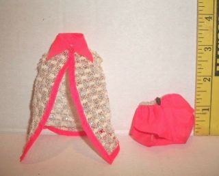 Vintage Mod Talking Barbie 1970 Swimsuit Cover Up & Bottoms