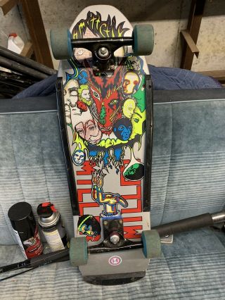 Schmitt Stix Chris Miller Vintage Skateboard With G Bones Wheels