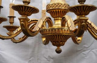 French 8 Light Chandelier Louis XVI Style Gilt Bronze 3