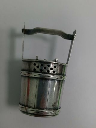 Vintage Or Antique 950 Sterling Silver Japanese Wishing Well Salt Shaker One