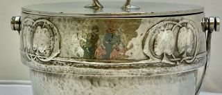 extremely fine liberty & co tudric pewter biscuit barrel by archibald knox 2