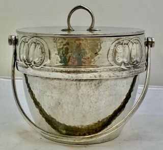 extremely fine liberty & co tudric pewter biscuit barrel by archibald knox 5