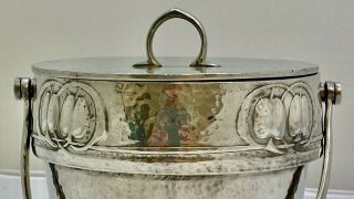 extremely fine liberty & co tudric pewter biscuit barrel by archibald knox 6