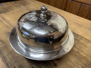 Sterling Solid Silver Muffin Serving Platter Dish,  Lining Plate Lid London 1927
