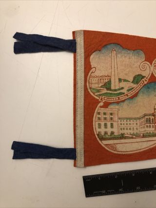 Boston Mass.  Massachusetts Orange vintage pennant souvenir 1950s 1940s Decor 2