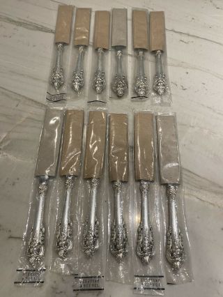 wallace grande baroque sterling silver flatware 12 Knives In Package 2