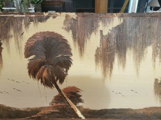 James Gibson Florida Highwaymen Vintage Oil Painting Palms in Brown Hall of Fam 5