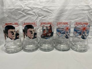 Star Trek Iii Taco Bell Set Of 5 Vintage Drinking Glasses 1984