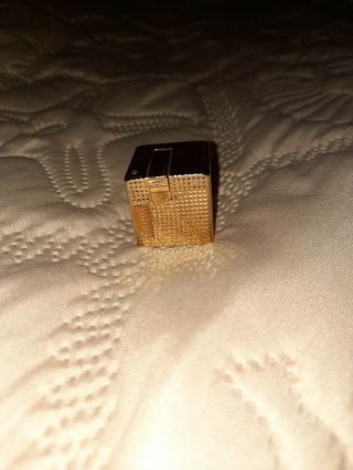 Awesome Vintage Gold Tone Cube Cigarette Lighter Japan