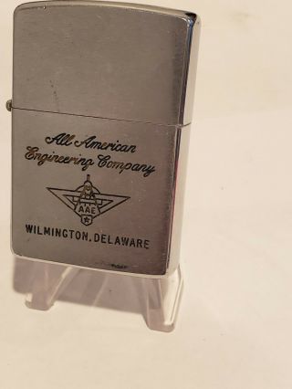 1966 Vintage Zippo Lighter All American Engineering Wilmington Delaware Aae