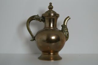 Antique 19th C Chinese Tibetan Teapot,  Large Bronze Copper Brass.