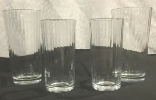 Vintage Pasabahce Artisan Drinking Glass Tumblers Vertical Ribbed Set Of 4