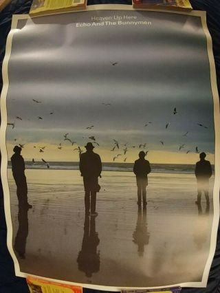 Vintage Heaven Up Here Echo And The Bunnymen Poster 35 X 25