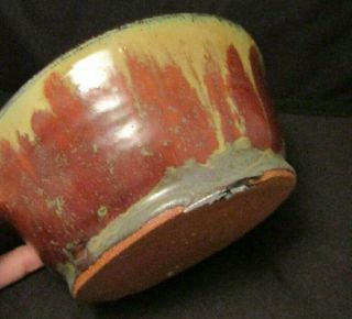 Vintage Studio Pottery Clay Bowl Signed 4